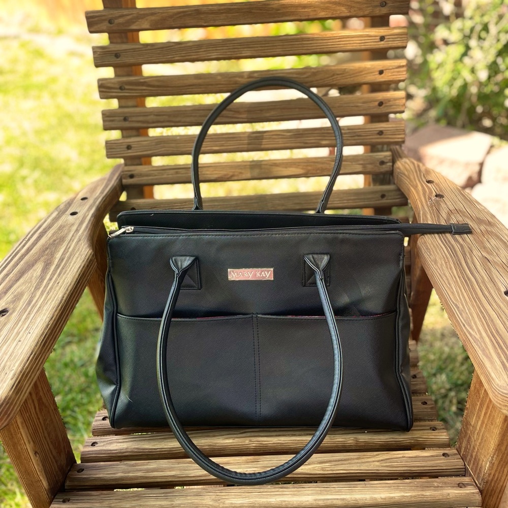 Mary Kay Black Leather Tote